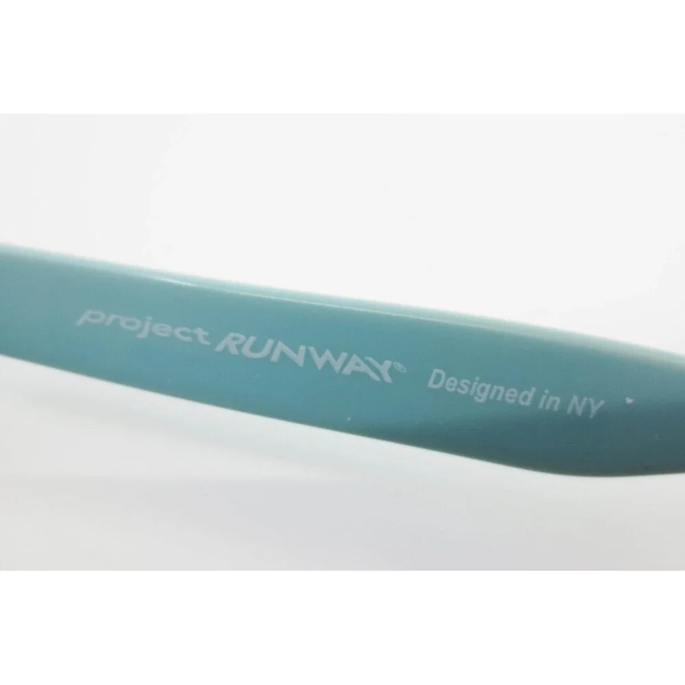Project Runway PR13 Eyeglasses Black Light Blue Rectangular Frames 53-18-135